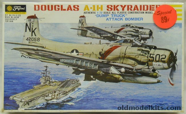 Fujimi 1/70 A-1H or AD-6 Douglas Skyraider, FH-3-129 plastic model kit